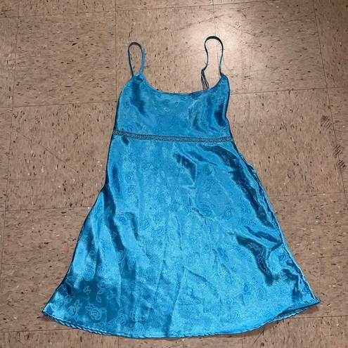 Vintage Blue satin slip dress