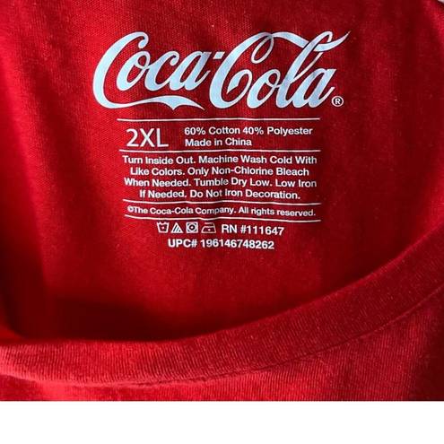 Coca-Cola NWT  Red Logo Short Sleeve Summer T Shirt Top ~ Women's Size 2XL (19)