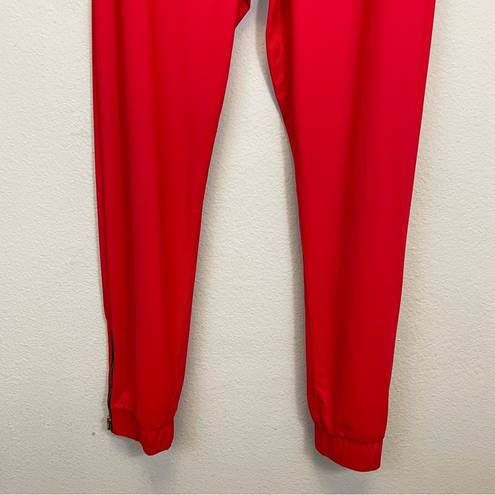 Zyia  Red Everywhere Zipper Joggers Size L