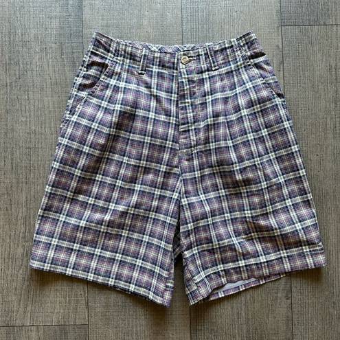 Northern Reflections Vintage purple plaid high waisted shorts size 24