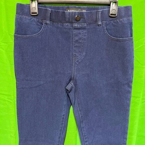 Betabrand ‎ Yoga Denim Classic Pull On Skinny Leg Jeans Dark Wash Medium Long