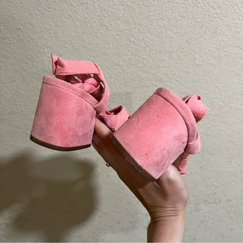 Comfortview  Felipa pink suede strappy sandals heels