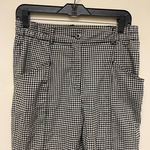 Silence + Noise  Black White High Waisted Plaid Gingham Pants 2