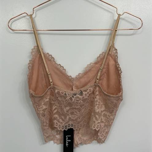 Lulus NEW  LACE PINK ROSE BRALETTE size small