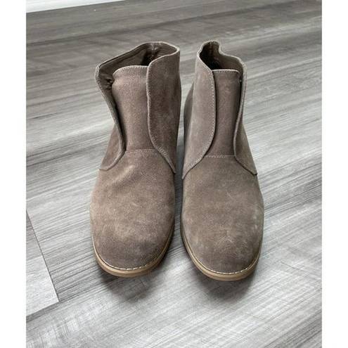 Blondo  Verona Leather Suede Waterproof Booties Size 7 Taupe Boots Shoes B3452