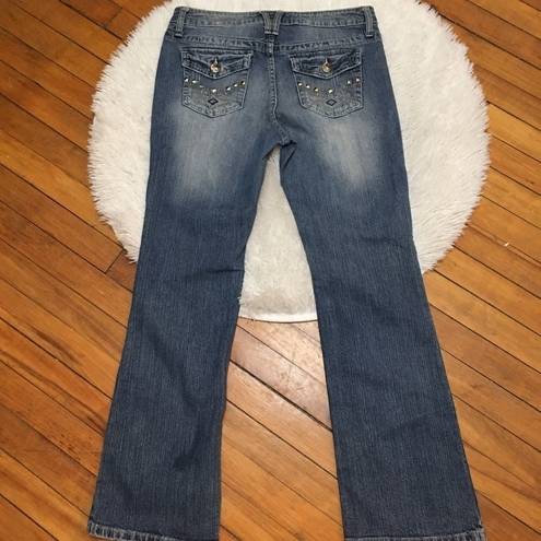 Apt. 9  Studded fold Down pocket bootcut jeans