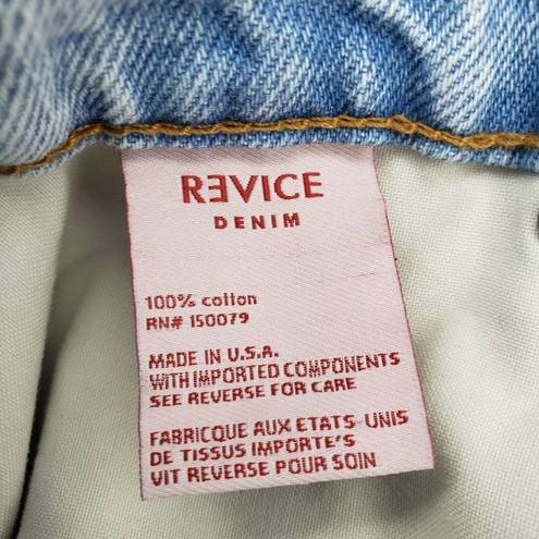 Revice Denim  NWT Lover 4Ever Light Wash High Rise Straight Leg Grid Jeans Sz 30