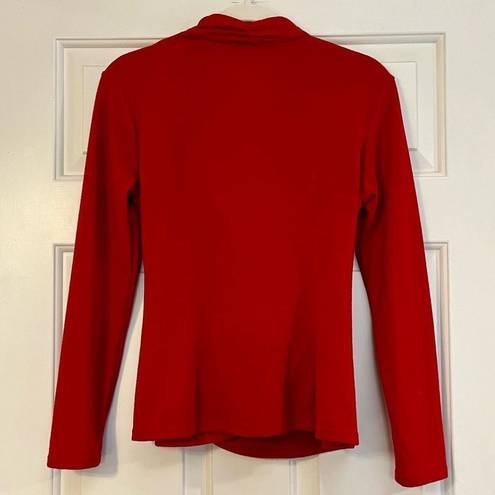 Sunny Leigh  Women’s Red Sweep Wrap Sweater Small