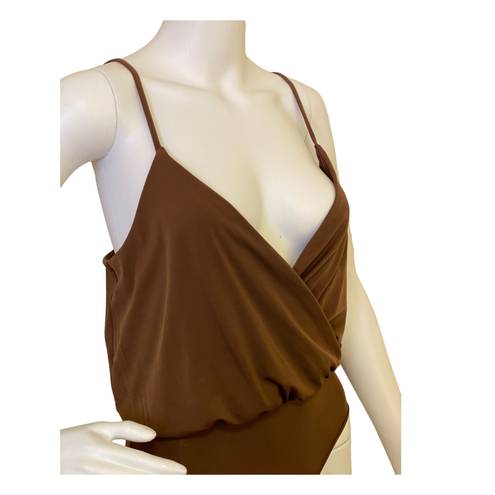 Wearever Brown Low Cut Bodysuit