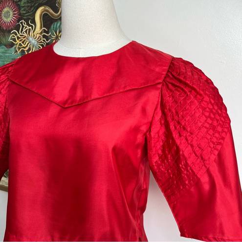 Lanz Salisbury Lanz Originals Vintage 1980s Red Skirt & Top Set