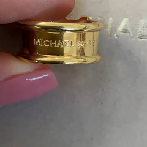 Michael Kors  Gold Plated Signature Logo Ring