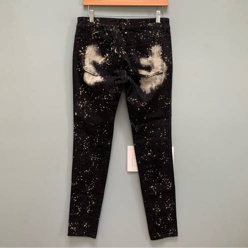 Tripp NYC  Daang Goodman Patched Studded Paint Distressed Jeans Black 28