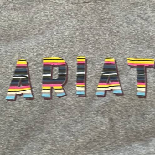 Ariat  R.E.A.L Grey Multicolor Logo Hoodie size M