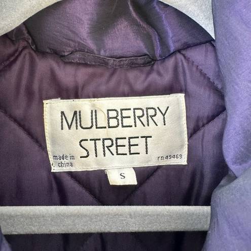 Mulberry  Street Vintage Long Padded Shimmery Lined Full Zip Jacket Size S