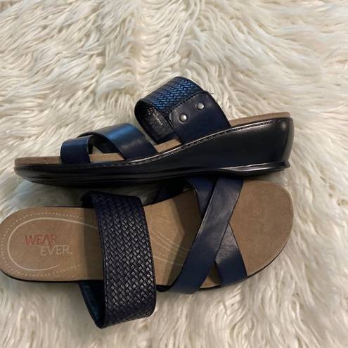 Wear Ever Sandals size 10 BNWOT navy blue color please see pictures