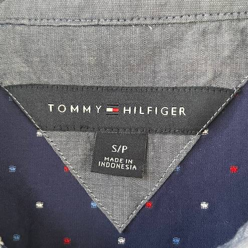 Tommy Hilfiger  Women's Americana Dot Popover Top Blue Size S