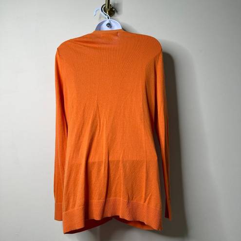 Michael Kors MICHAEL  Orange Button Front Boyfriend Cardigan Small