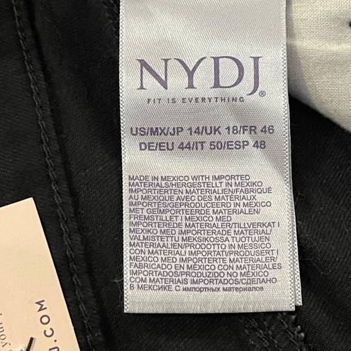 NYDJ NWT  Not Your Mothers Jeans Marilyn Straight Jeans in Black Size 14