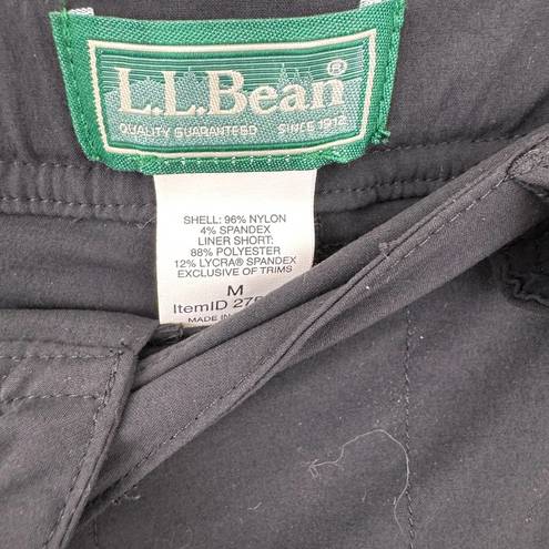 L.L.Bean  Women's Comfort Trail Mid Rise Striaght Leg Crop Pants Black Size M