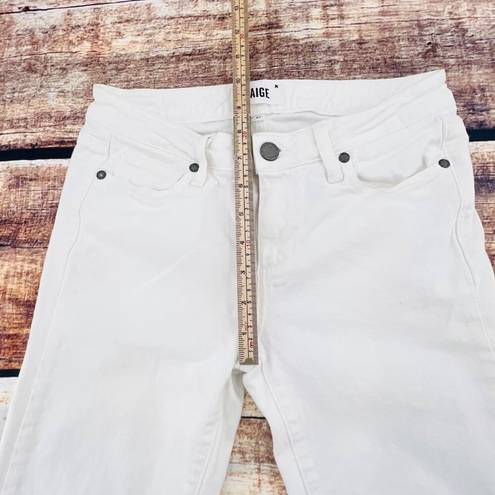 Paige  Jeans Women's Size 27 White Denim Stretch Mid Rise Skyline Skinny