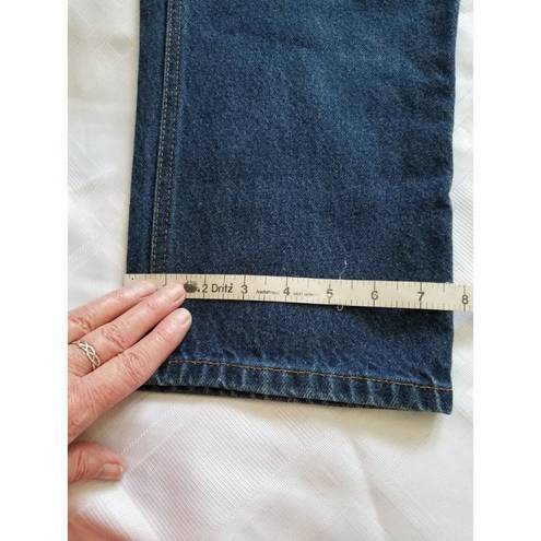 Krass&co Lauren Jeans  Classic Straight Leg Mom Jeans Dark Blue Womens Size 12P 32x27