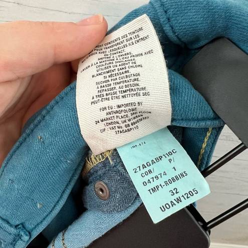 Pilcro  Stet Skinny Fit Teal Hi Rise Jeans Size 32