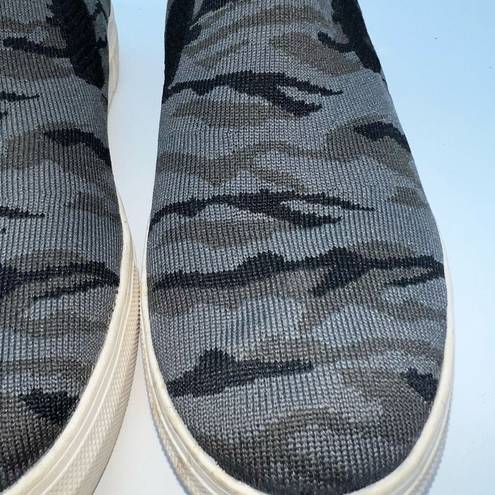 MIA  Gray Camouflage Knit Stretch Slip on Platform Sneaker