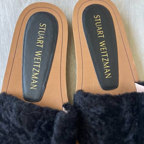 Stuart Weitzman Cammy Shearling Slide Sandals 7.5