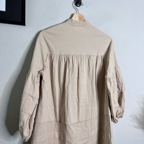 Tuckernuck  NWT Pomander Place Dress Khaki Chelsea Tan Cotton Mini Dress Size XXS