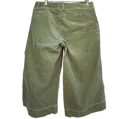 Krass&co Telluride Clothing . Corduroy Wide Leg Capris Pants Olive Green Women’s 6
