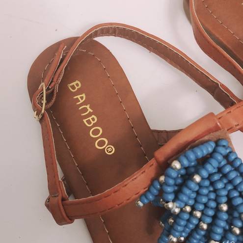 Bamboo  Caitlyn Thong Beaded Sandals Size 6.5M