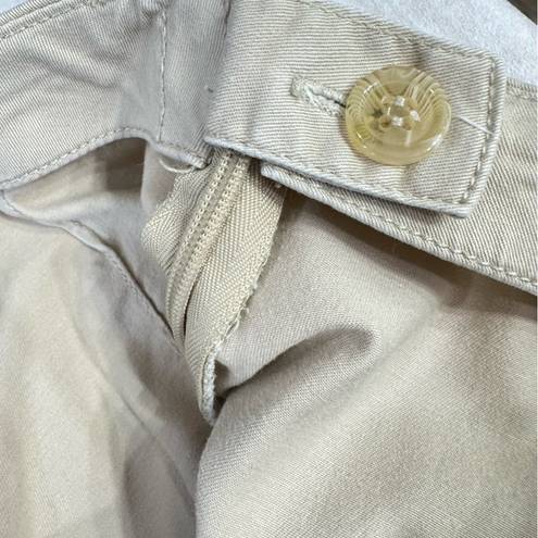 Coldwater Creek  Khaki Tan Chino Flat Front Side Zip Straight Leg Pants Size 10P