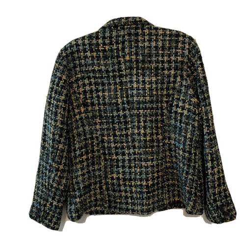 Coldwater Creek  Sz Large 14/16 Multicolor Tweed Wool Blend Career Blazer Jacket