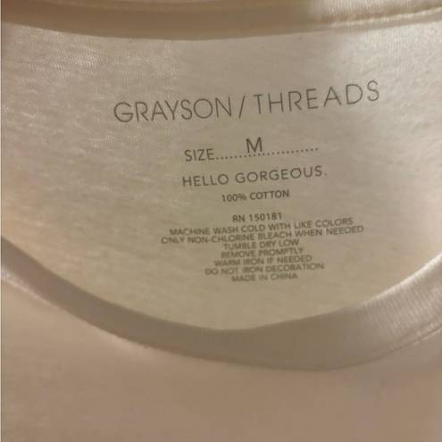 Grayson Threads Cream cropped tee