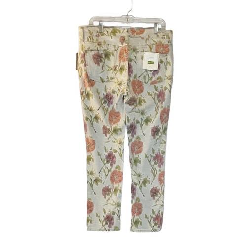 Pilcro  NWT Anthropologie Floral Ikat Stet Slim Pants Jeans Size 31