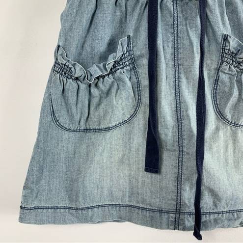 DKNY  Jeans Drawstring Waist Denim Skirt