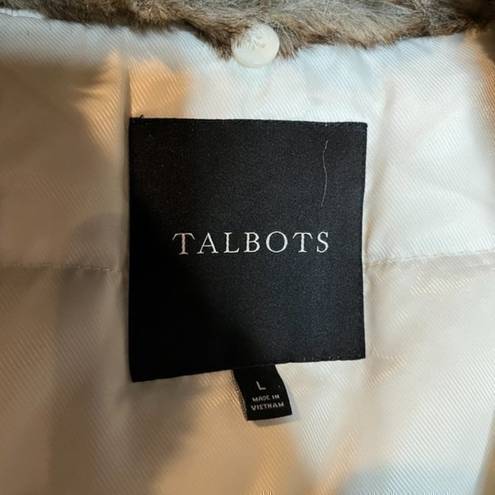 Talbots  white down puffer parka coat