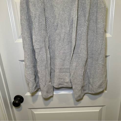 Talbots  Light Grey Knit Open Front Sleeveless Vest Sweater size M