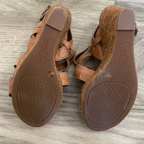 Jessica Simpson  brown wedges size 7.5