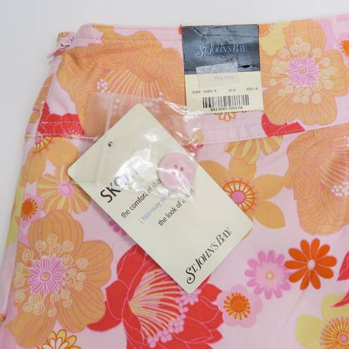 St. John’s Bay Vintage 90s St. Johns Bay Pink & Orange Floral Mini Skirt Skort