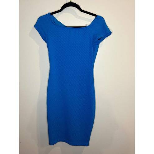 Bisou Bisou  Blue Pencil Bodycon Dress Size 4