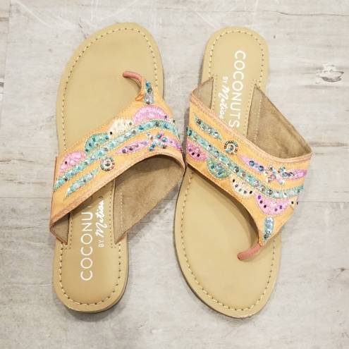 Coconuts by Matisse 💕💕 Beaded Thong Sandals 9