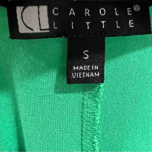 Carole Little  Kelly green and navy ruched tie side dress size small