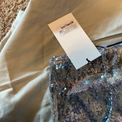 Jacquemus  Foil Boota Flared Palazzo Pants grey blue size 6