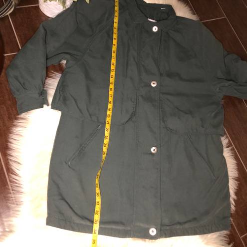 London Fog olive microfiber jacket sz medium