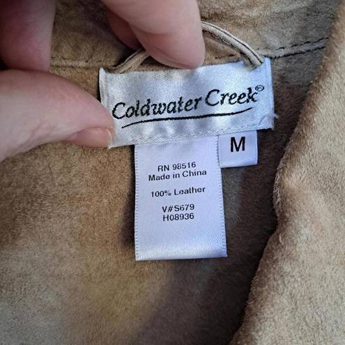 Coldwater Creek  Leather Vest with Decorative Holes Size Medium