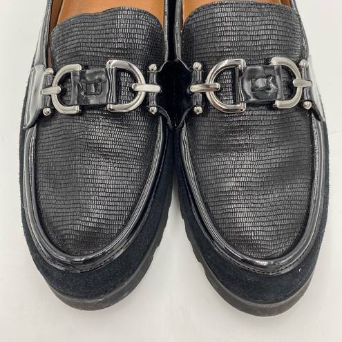 Donald Pliner  Women's Black Leather Cliocs Slip On Loafer Size 9