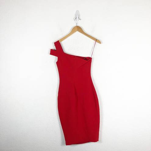 Likely NWT  Packard Dress Size 0 Red One Shoulder Knee Length Cocktail