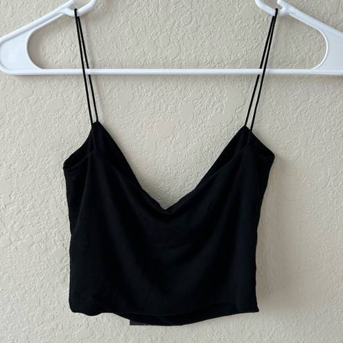 Naked Wardrobe NWT  Black The NW Solid Vibes Crop Top