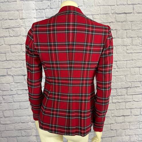 Tommy Hilfiger   Red Plaid One-Button Blazer size 4 slim